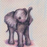 Sweet Baby Elephant- Trumpeting Trunk