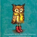 Owl's Big Red Boots