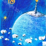 Blast Off Swirly Planet